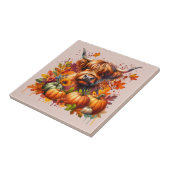 Erntedank Kuh Fliese (Seite)