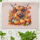 Erntedank Kuh Geschirrtuch (Gefaltet)