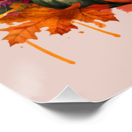 Erntedank Kuh Poster (Ecke)