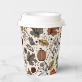 Erntedank Kuh Skull Fall Ernte Pappbecher (Rechts)