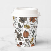 Erntedank Kuh Skull Fall Ernte Pappbecher (Rechts)