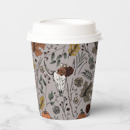 Erntedank Kuh Skull Fall Ernte Pappbecher