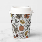 Erntedank Kuh Skull Fall Ernte Pappbecher (Rechts)