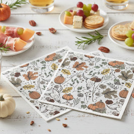 Erntedank Kuh Skull Fall Ernte Serviette