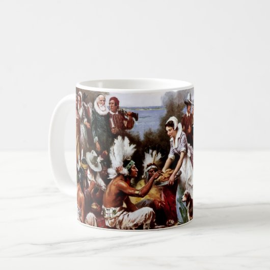 Erntedank Kunsthandwerk Tasse (Vorderseite Links)