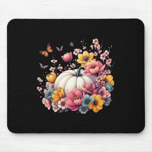 Erntedank-Kürbis-Blumen Herbst Herbst Feiertag  Mousepad (Vorne)