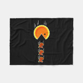 Erntedank-Kürbis E Truthahn jagender Gamer Männer Fleecedecke (Vorderseite (Horizontal))