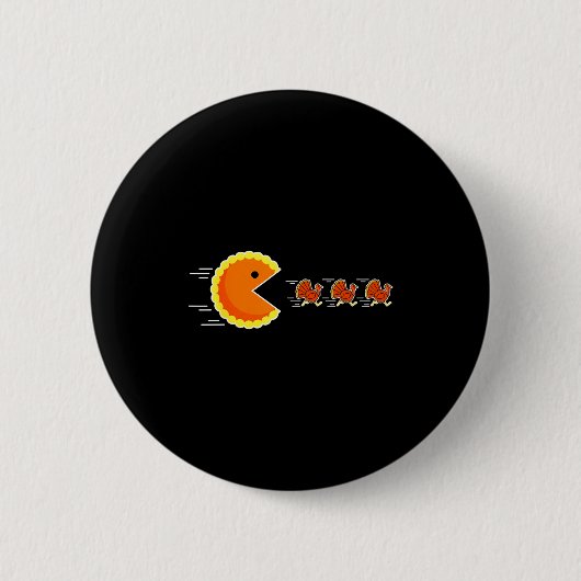 Erntedank-Kürbis E Truthahn-Jäger Gamer Männer Wo Button (Vorderseite)
