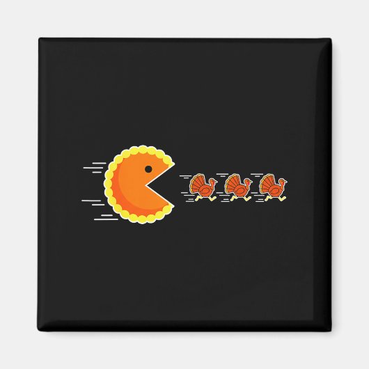 Erntedank-Kürbis E Truthahn-Jäger Gamer Männer Wo Magnet (Vorne)