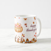 Erntedank-Kürbis-Gnom-Banner Kaffeetasse (VorderseiteRechts)
