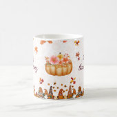Erntedank-Kürbis-Gnom-Banner Kaffeetasse (Mittel)