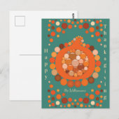 Erntedank-Kürbis Postkarte (Vorne/Hinten)