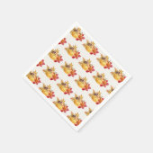 Erntedank-Kürbis-Serviette Serviette (Ecke)