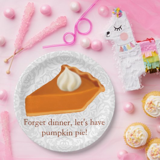Erntedank-Kürbis-Torten-Papier-Teller Pappteller (Party)