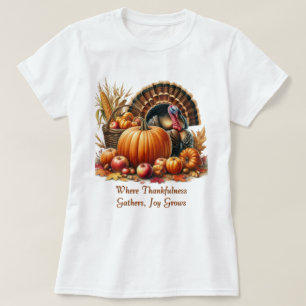 Erntedank-Kürbis-Truthahn T-Shirt