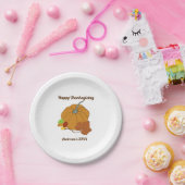 Erntedank-Kürbis und Blatt-Papier-Teller Pappteller (Party)