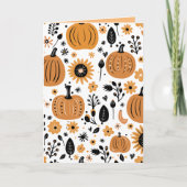 Erntedank Kürbis und whimsical Fall Blume Einladung (Vorderseite)