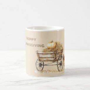 Erntedank-Kürbisheu-Huhn Kaffeetasse