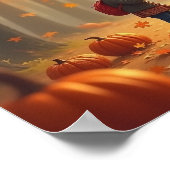 Erntedank Kürbiskinder Poster (Ecke)