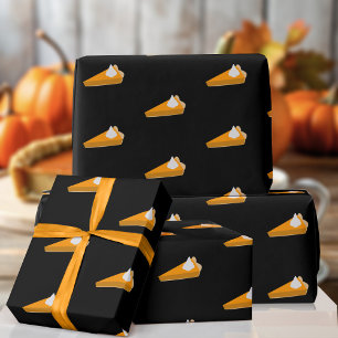 Erntedank-Kürbiskuchen-Muster-Wrap-Papier Geschenkpapier