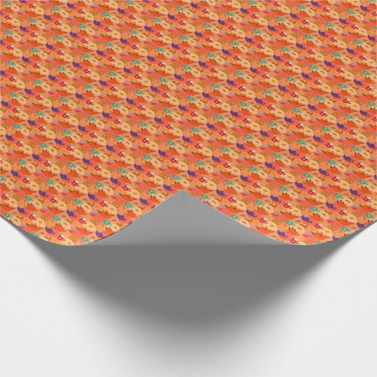 Erntedank-Kürbispackpapier Geschenkpapier (Ecke)