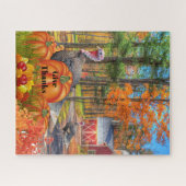 Erntedank Landschaft mit Wild Türkei / Urlaub Puzzle (Horizontal)