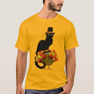 Erntedank Le Chat Noir mit der Türkei T-Shirt