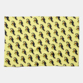 Erntedank Le Chat Noir mit Pumpkins Geschirrtuch (Horizontal)