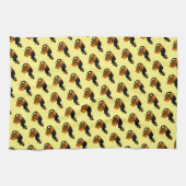 Erntedank Le Chat Noir mit türkischer Pilgrim Geschirrtuch (Horizontal)