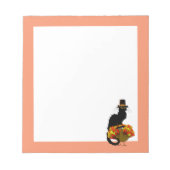 Erntedank Le Chat Noir mit türkischer Pilgrim Notizblock (Vorderseite)