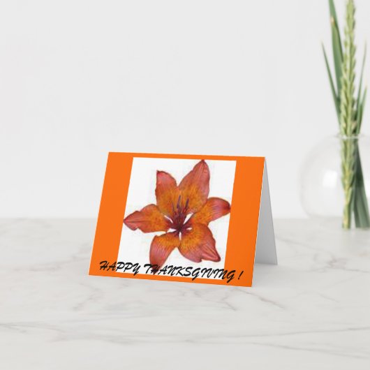 Erntedank-Leaf-Karte Feiertagskarte (Vorderseite)