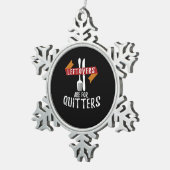 Erntedank-Leeftovers sind für Quitters Classic Ae Schneeflocken Zinn-Ornament (Rechts)