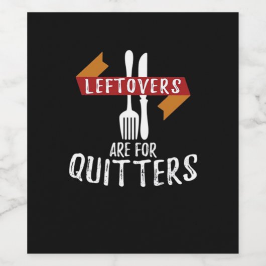 Erntedank-Leeftovers sind für Quitters Classic Ae Weinetikett (Einzelnes Label)