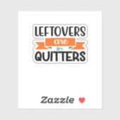 Erntedank-Leeftovers sind für Quitters Classic Aufkleber (Blatt)