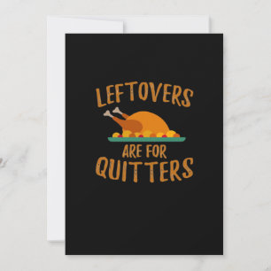 Erntedank-Leeftovers sind für Quitters Classic Co Feiertagskarte