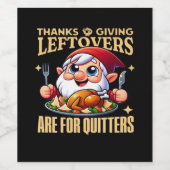 Erntedank-Leeftovers sind für Quitters Classic Cr Weinetikett (Einzelnes Label)