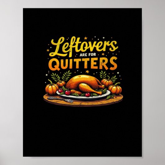 Erntedank-Leeftovers sind für Quitters Classic Fu Poster (Vorne)