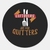 Erntedank-Leeftovers sind für Quitters Classic Runder Aufkleber (Vorderseite)