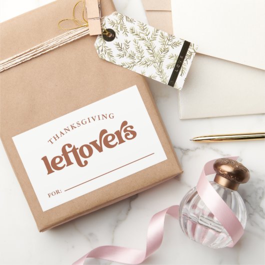 Erntedank Leftovers | Boho und Retro Rechteckiger Aufkleber (Schenken)