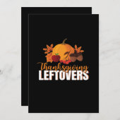 Erntedank Leftovers Creative Lässig Meme Feiertagskarte (Vorne/Hinten)