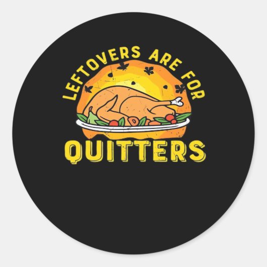 Erntedank-Leftovers sind für die Quittung mit Turk Runder Aufkleber (Vorderseite)