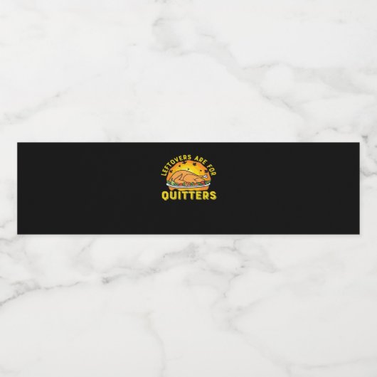 Erntedank-Leftovers sind für die Quittung mit Turk Wasserflaschenetikett (Einzelnes Label)