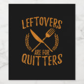 Erntedank Leftovers sind für Quittages Funny Weinetikett (Einzelnes Label)