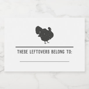 Erntedank Leftovers Stickers Friendsgiving Lebensmitteletikett
