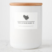 Erntedank Leftovers Stickers Friendsgiving Lebensmitteletikett (Vorderseite)