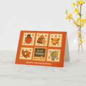 Erntedank Lehrer Briefmarke Collage | Fall Karte (Gelbe Blume)