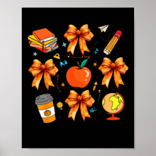 Erntedank Lehrerin Coquette Lehrerin Bow Herbst F Poster