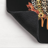 Erntedank Leopard Pumpkin und Sonnenblumen Mimi Mousepad (Ecke)