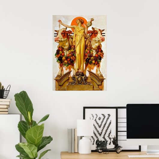 Erntedank - Leyendecker Poster (Heimbüro)