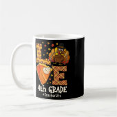 Erntedank Liebe 4. Klasse Lehrer Truthahn Herbst Kaffeetasse (Links)